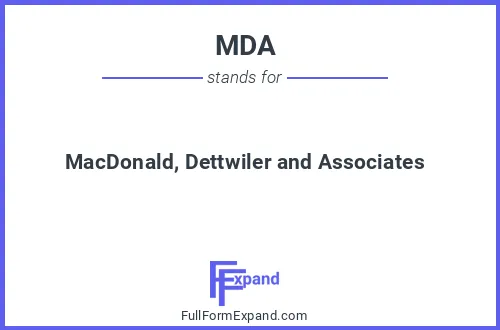 Full form of MDA