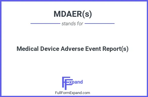 Full form of MDAER(s)