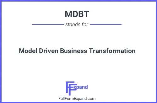 Full form of MDBT