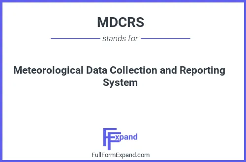 Full form of MDCRS