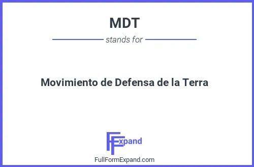 Full form of MDT
