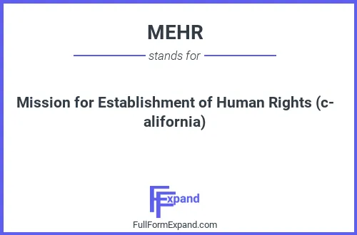 Full form of MEHR