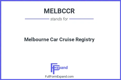 Full form of MELBCCR