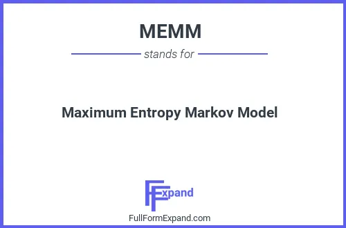 Full form of MEMM