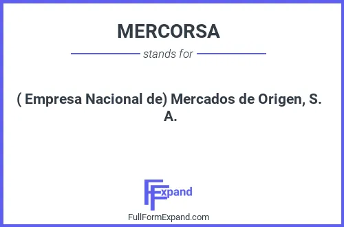Full form of MERCORSA