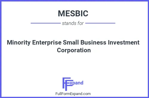 Full form of MESBIC