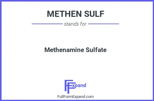 Full form of METHEN SULF