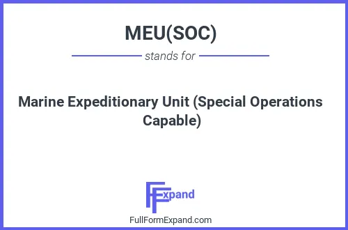 Full form of MEU(SOC)