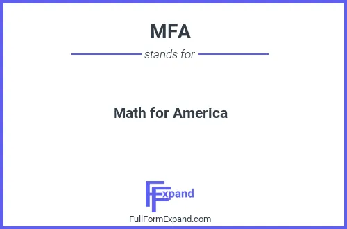 Full form of MFA