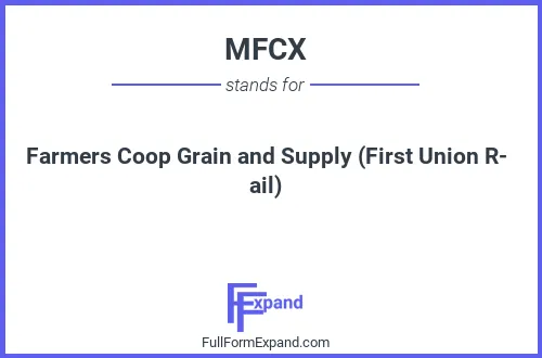 Full form of MFCX