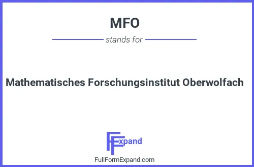 Full form of MFO