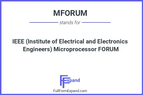 Full form of MFORUM