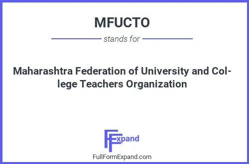Full form of MFUCTO