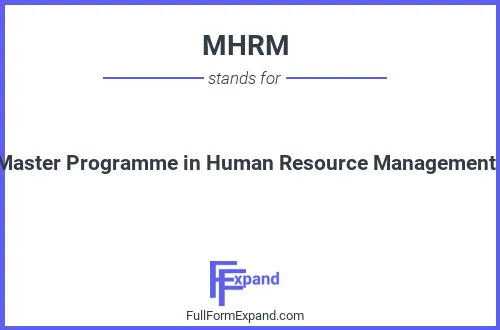 Full form of MHRM