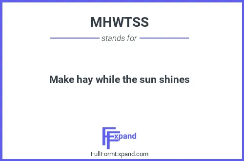 Full form of MHWTSS