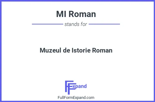 Full form of MI Roman