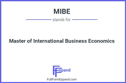 Full form of MIBE