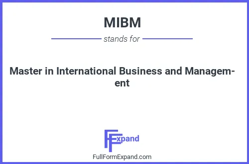 Full form of MIBM