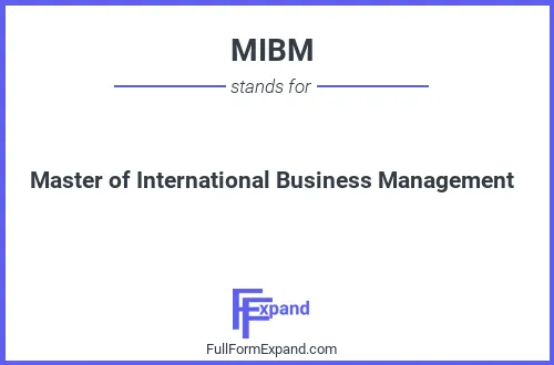 Full form of MIBM