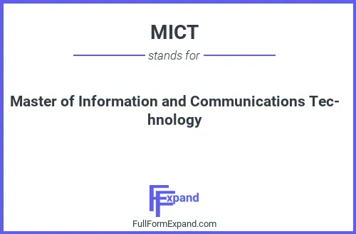 Full form of MICT