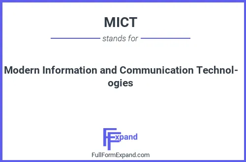 Full form of MICT