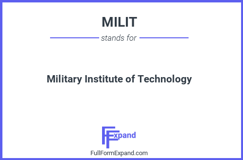Full form of MILIT