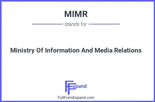 Full form of MIMR