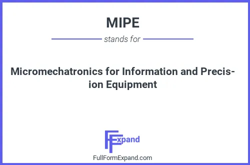 Full form of MIPE