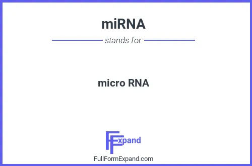 Full form of miRNA