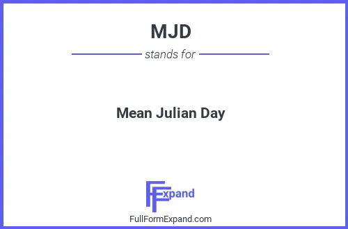 Full form of MJD