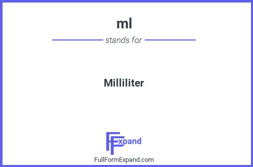 Full form of ml