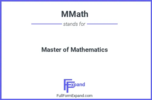 Full form of MMath