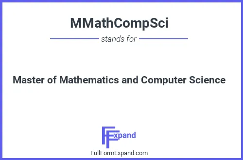 Full form of MMathCompSci