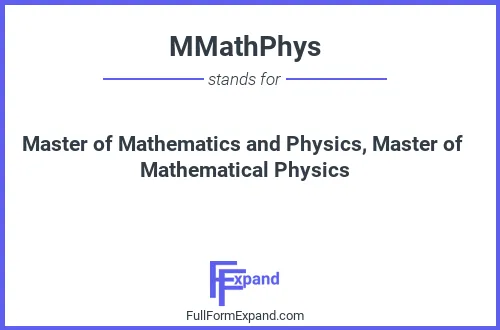 Full form of MMathPhys