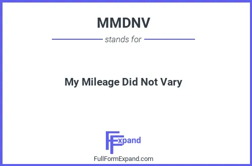 Full form of MMDNV