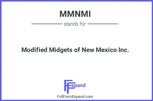 Full form of MMNMI