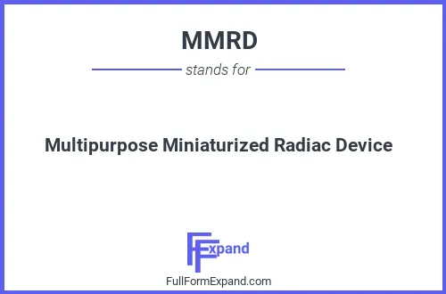 Full form of MMRD
