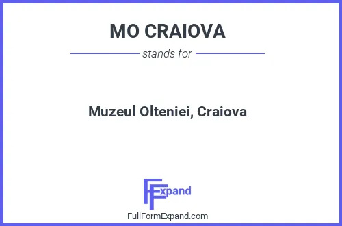 Full form of MO CRAIOVA