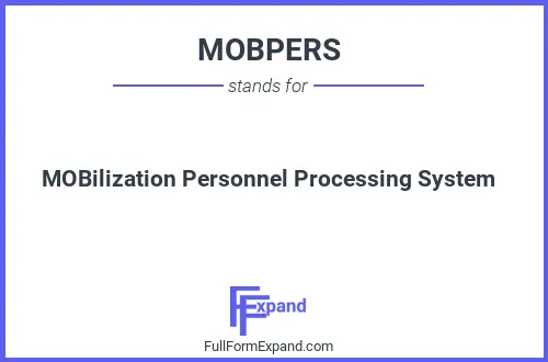 Full form of MOBPERS