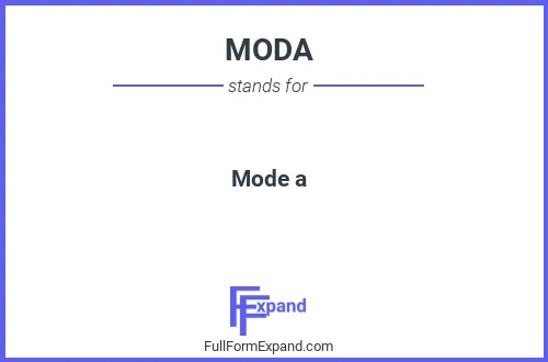 Full form of MODA
