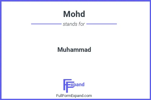 Full form of Mohd