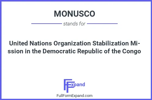 Full form of MONUSCO