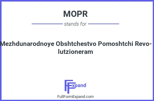 Full form of MOPR