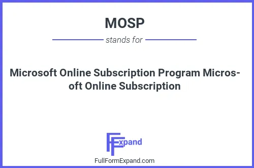 Full form of MOSP
