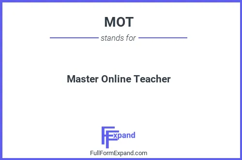 Full form of MOT