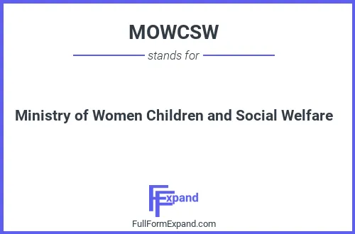 Full form of MOWCSW