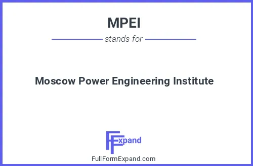 Full form of MPEI