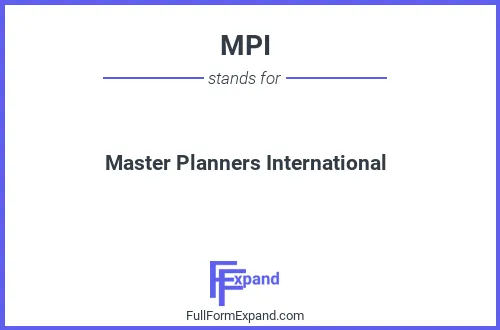 Full form of MPI