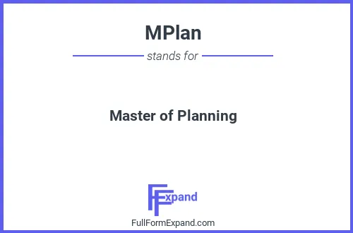 Full form of MPlan