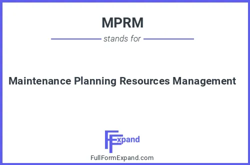 Full form of MPRM